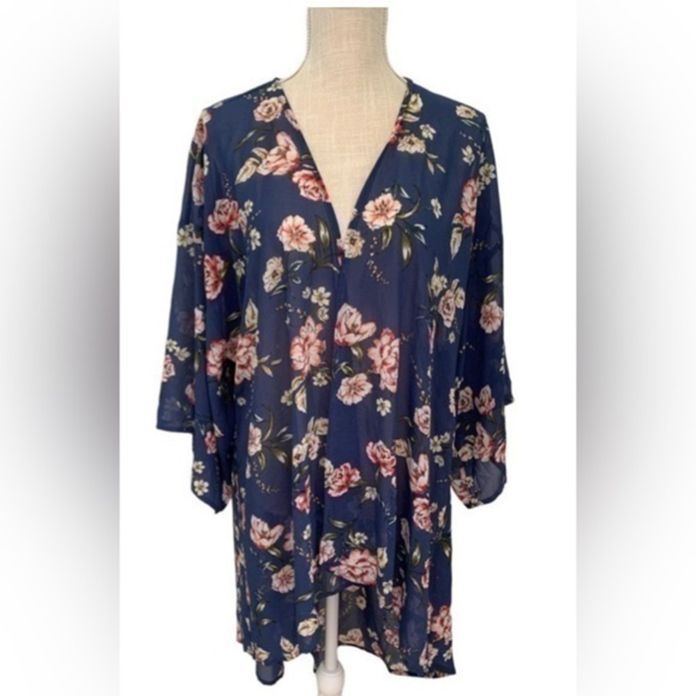 Floral Long Sleeve Kimono Size XL/XXL